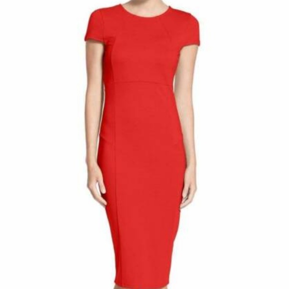 Felicity & Coco Red Pencil Dress - Picture 4 of 5